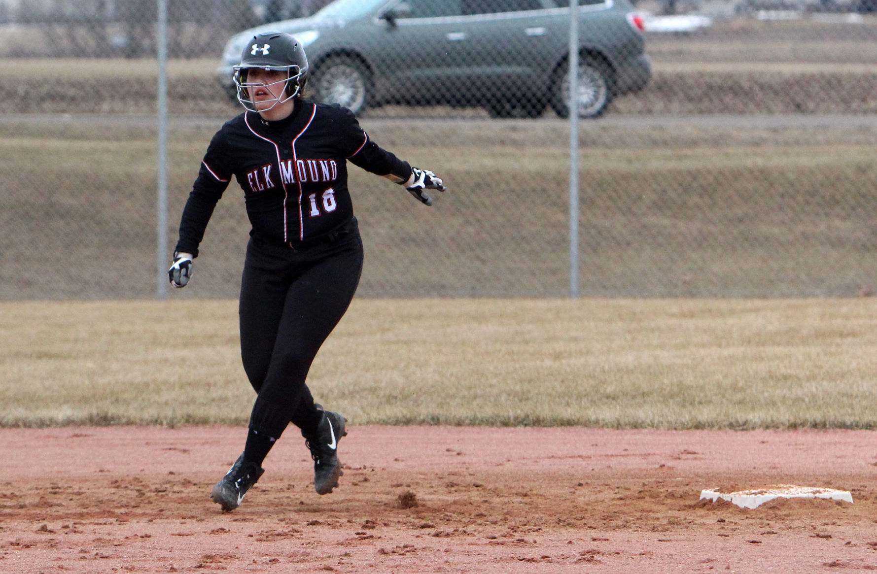 Elk Mound at Bloomer softball 4-4-19